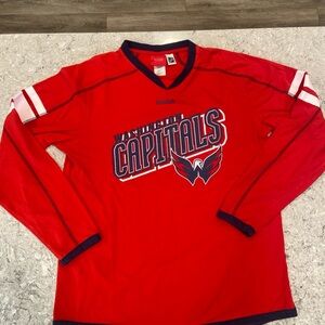 Washington Capitals Reebok Long Sleeve Tee-Medium
